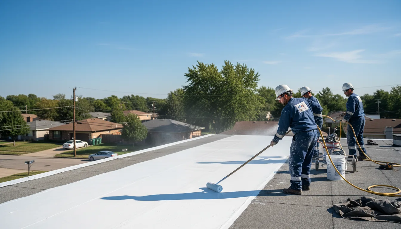 Commercial roof coating in Crown, PA near me